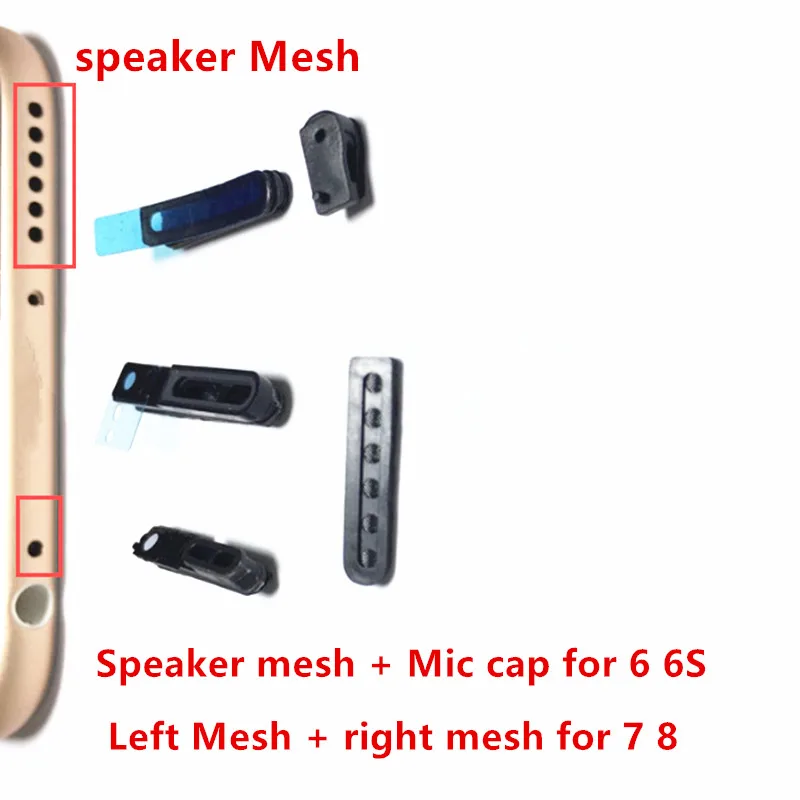 

AliSunny 50Set LoudSpeaker + Mic Mesh Adhesive Sticker for iPhone 6 6S 7 Plus Left + Right Mesh anti Dust Ear Screen Tap Glue