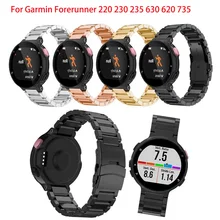 Нержавеющая сталь металлический ремешок для часов для Garmin Forerunner 220 230 235 630 620 735 браслет ремешок умный замена ремешок ремень