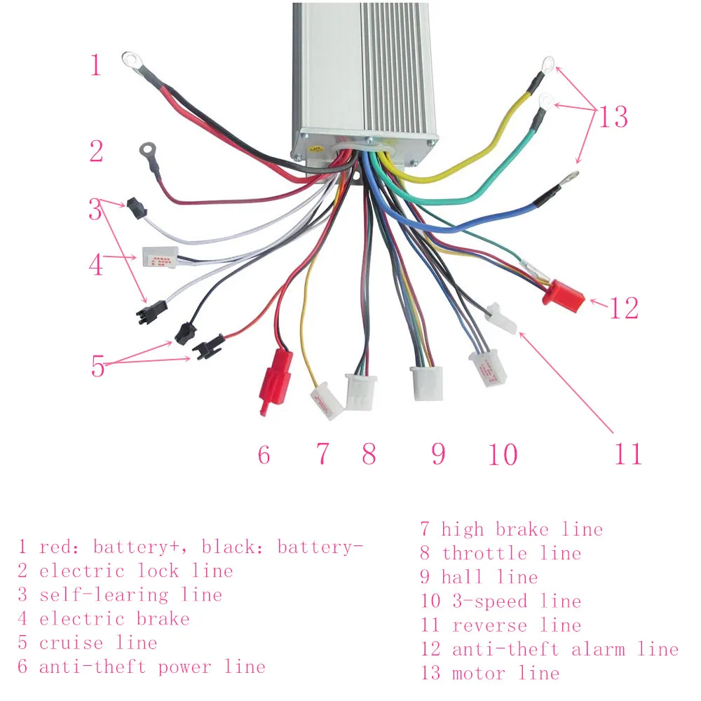 48V 60V 64V 800W бесщеточный контроллер/контроллер электровелосипеда/bldc контроллер двигателя для электрического велосипеда/скутера/трицикла