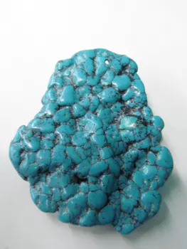 

high quality 30-70mm 2pcs turquoise beads freeform teardrop flat slab pendant jewelry bead