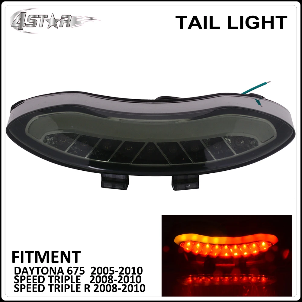 Мотоцикл светодиодный задний поворотный Задний сигнальный фонарь, интегрированный стоп-сигнал для TRIUMPH DAYTONA 675 2005-2010 SPEED TRIPLE R 2008-2010