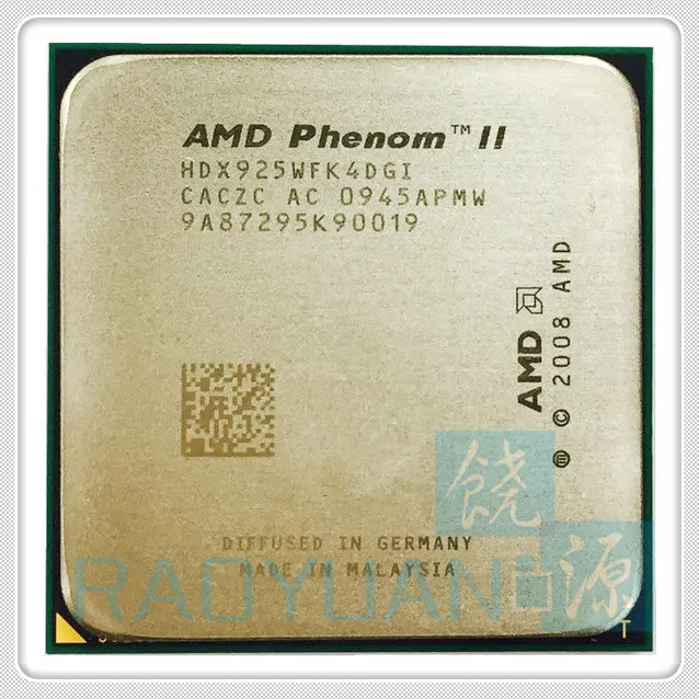 Процессор AMD Phenom X4 925 2,8 ГГц четырехъядерный процессор HDX925WFK42GI HDX925WFK42GM 95W Socket AM3 938pin