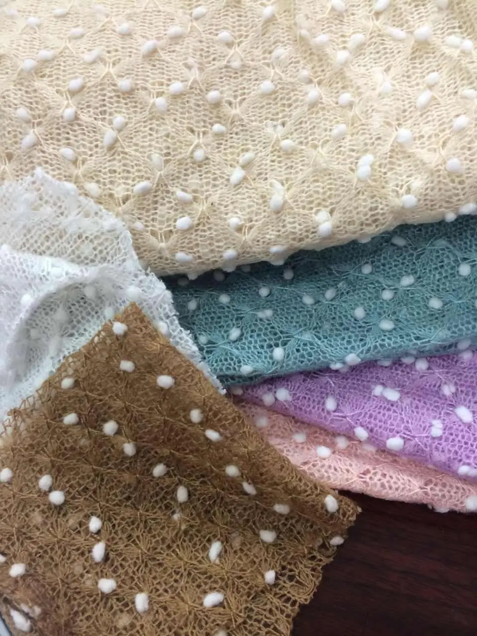 Wholesale Knit Fabrics soft stretch fabrics Knit Bobble Wraps Mini