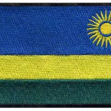 Rwanda вышивной флаг " широкий/Флорес bordadas/сумки/малый заказ индивидуальные нашивки