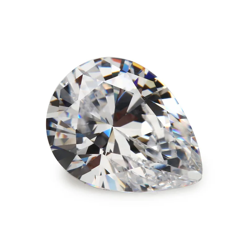 

30pcs AAAAA 10*14mm Pear Shape Brilliant White Cubic Zirconia Stone Water drop Loose Cubic Zircon Stone