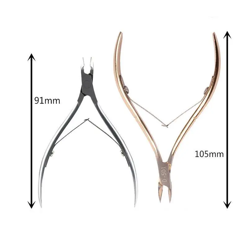Новые ножницы для кутикулы, Золотая машинка для стрижки ногтей, острые кусачки для маникюра, педикюра, ножницы для кутикулы из нержавеющей стали, инструмент для ухода за ногтями