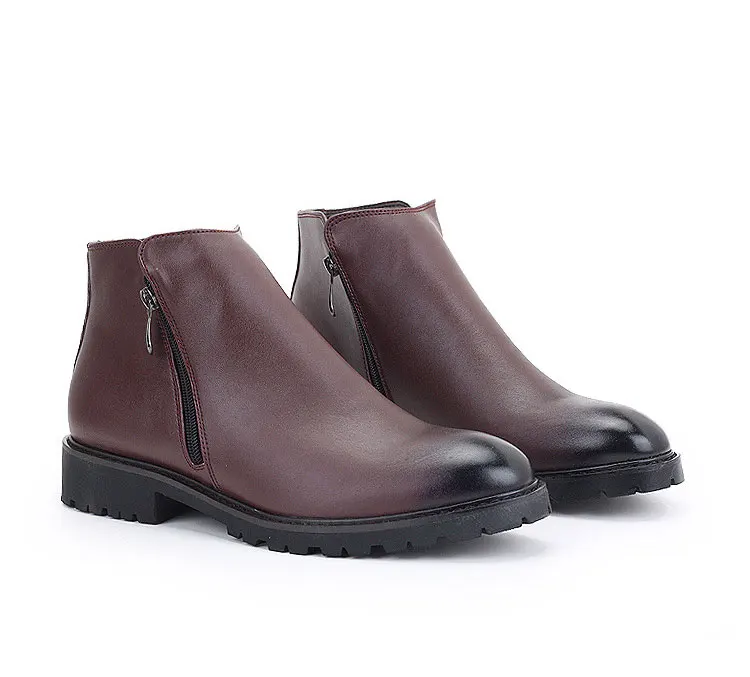 Теплые водонепроницаемые модные мужские ботинки удобные черные зимние ботильоны повседневные мужские зимние ботинки из натуральной кожи ghj78