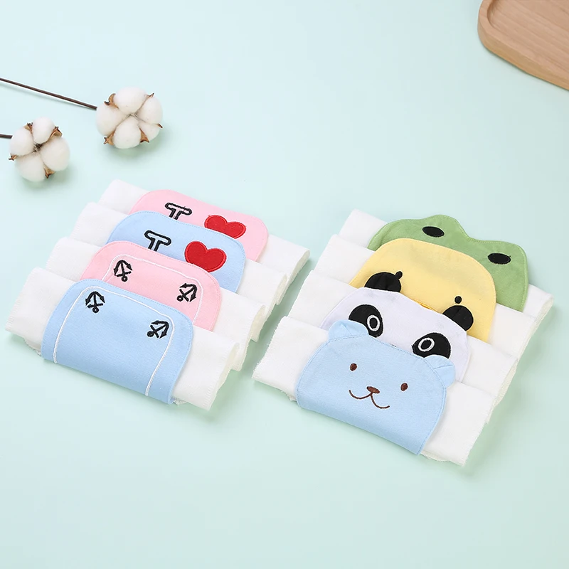 

High density baby cotton gauze absorbent towel children cartoon backing towel baby sweat towel 6 layers 21*30CM