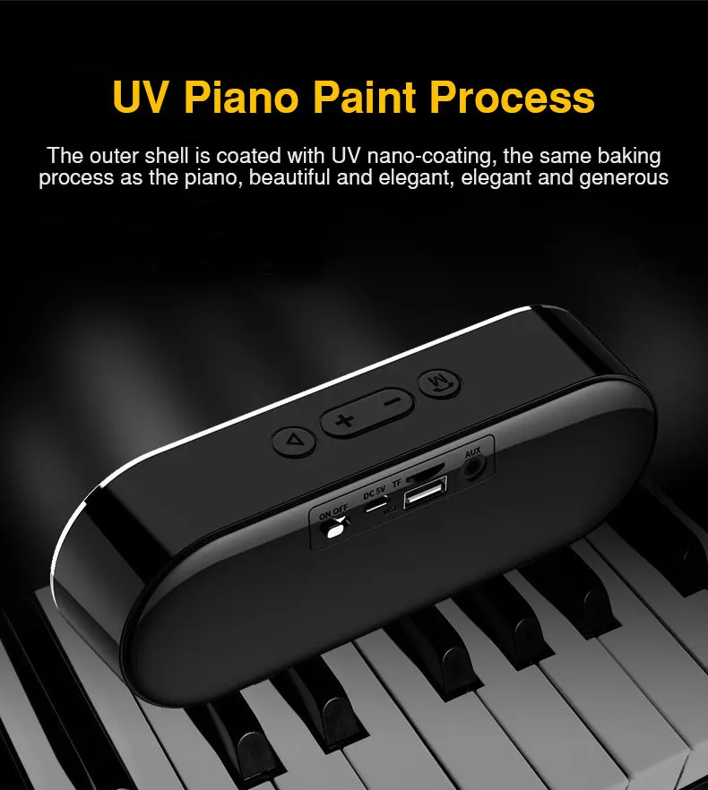 Speakers Mini HiFi Wireless Bluetooth Speaker Bass Stereo Sound Portable Speaker With MIC For Phone Support AUX TF Card USB Disk (9)