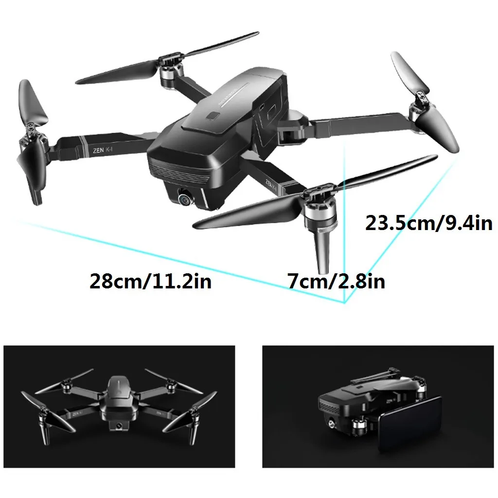 VISUO ZEN K1 Dron gps 5G Wifi FPV 4K 720P двойная камера бесщеточный складной RTF RC вертолет профессиональные Дроны с камерой HD