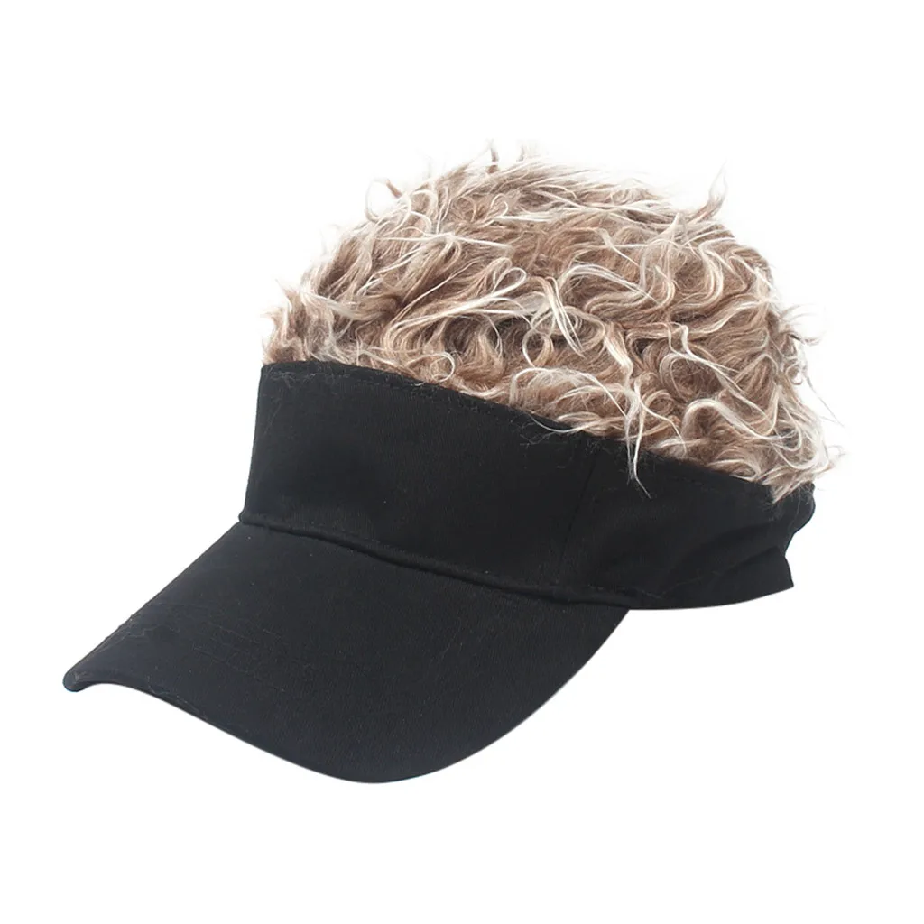 Gorra De Béisbol Divertida Para Niños Adultos Con Peluca De Gorra De Béisbol Divertida Para Niños Adultos Con Peluca De