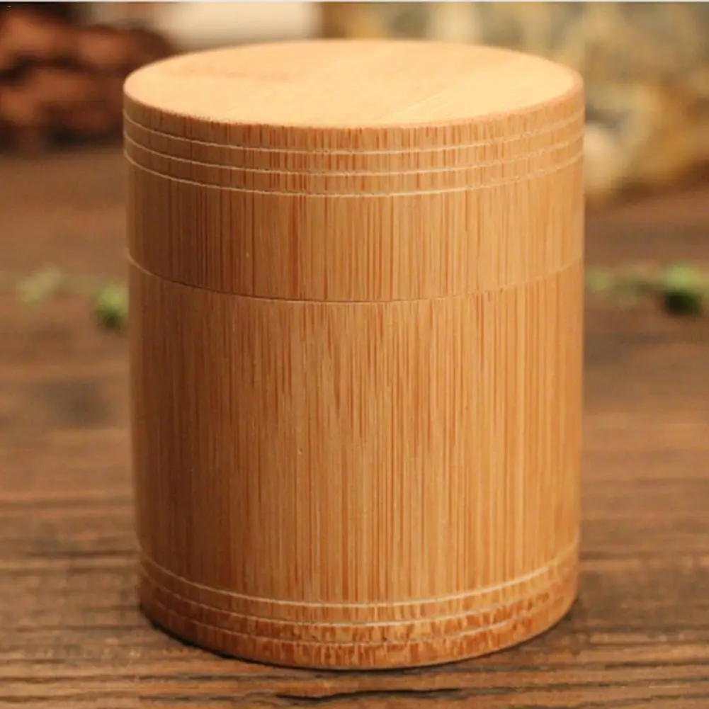 Натуральная бамбуковая чайная канистра коробка для хранения бутылка-органайзер чайный набор в коробке кухонные аксессуары уплотнительная крышка банка Caddy подарок для дома путешествия