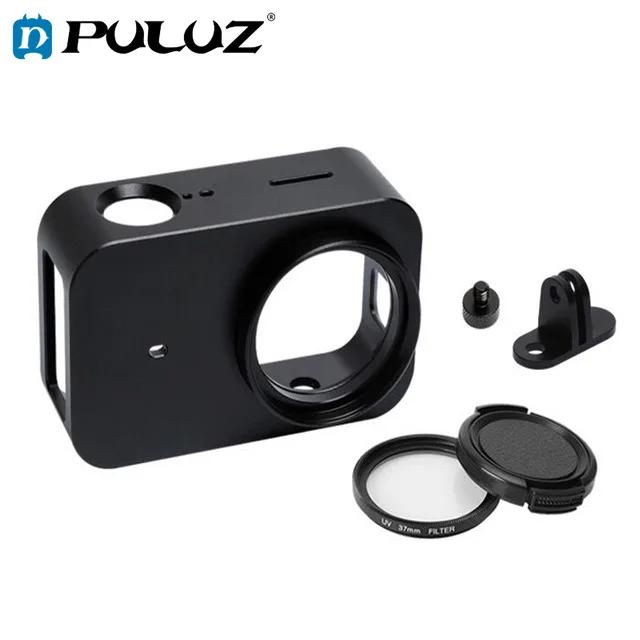 

PULUZ Aluminium Beschermhoes voor Xiaomi Mijia Camera Cage Mount & 52mm UV Lens voor Mijia 4 k mini Sport Camera Accessoire