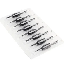 NEW-20Pcs/лот татуировка тело художника одноразовый зажим для нанесения татуировки с иглами черный силиконовый гель держатель для инструментов для нанесения татуировки 1Rl