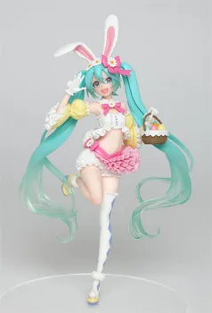 

Miku Rabbit Ears Cosplay Girl figure PVC Action Figures toys Anime figure Toys For Kids children Christmas