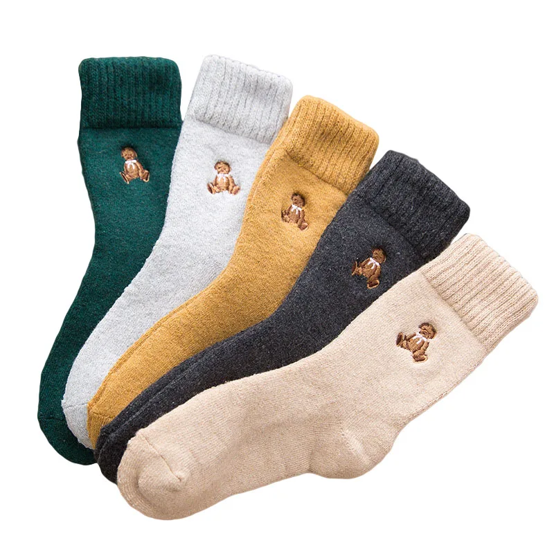 Японские модные носки в стиле Харадзюку хлопковые зимние теплые махровые уличные стильные пушистые шерстяные теплые носки женские рождественский подарок