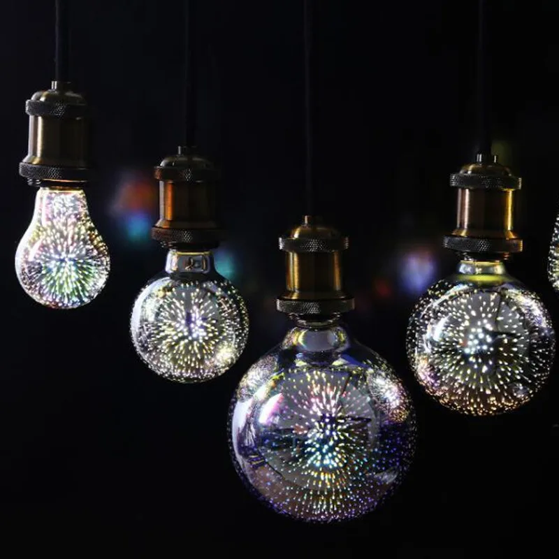 A60 led 3d firework bulbs