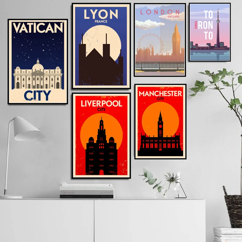 

World Travel Taksim Tel Aviv Toronto Vatican Poster Wall Art Picture Posters and Prints Canvas Painting for Room Home Decor