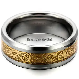 Gold Tungsten Engagement Rings