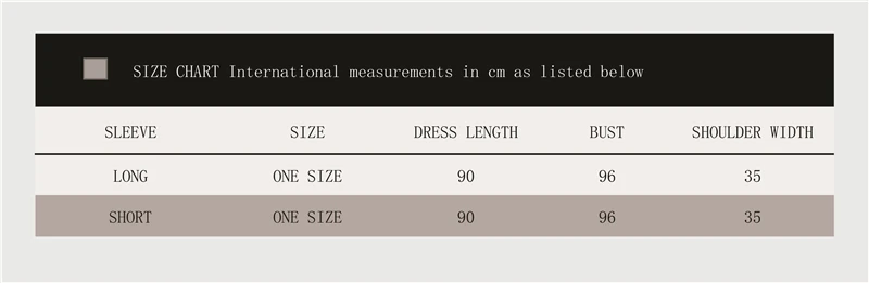 Lolita Dress Size Chart