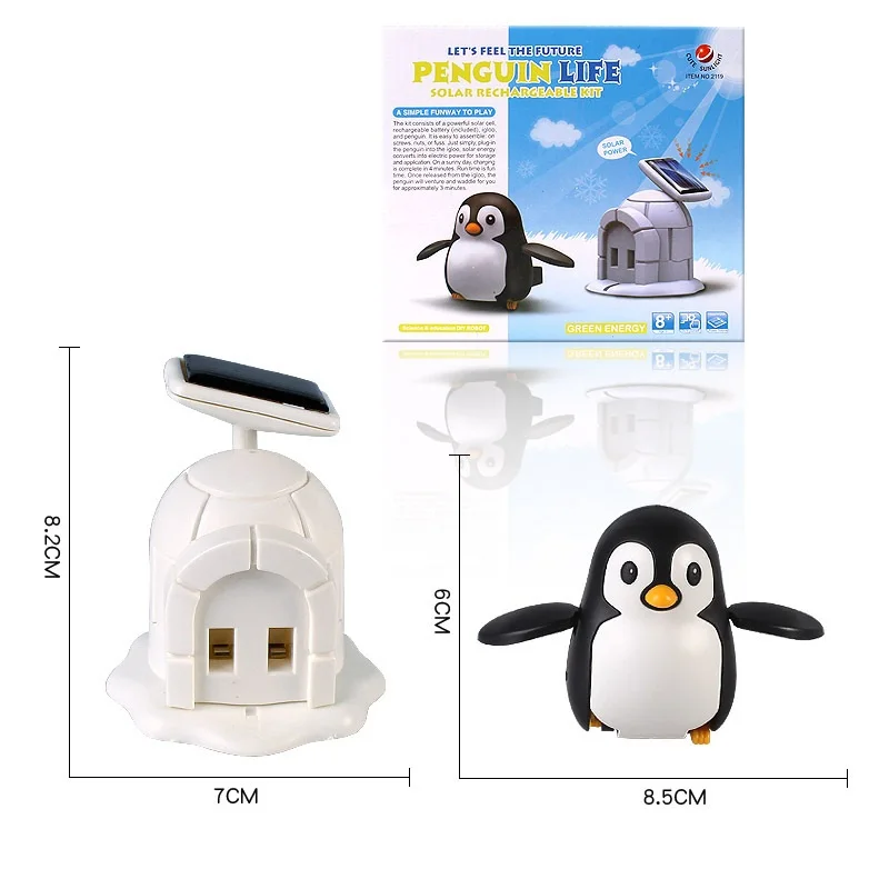 Игрушечный Пингвин солнечной энергии играющие дети игра развивающие игрушки, мозаика собранный комплект DIY Рождественский подарок на день рождения