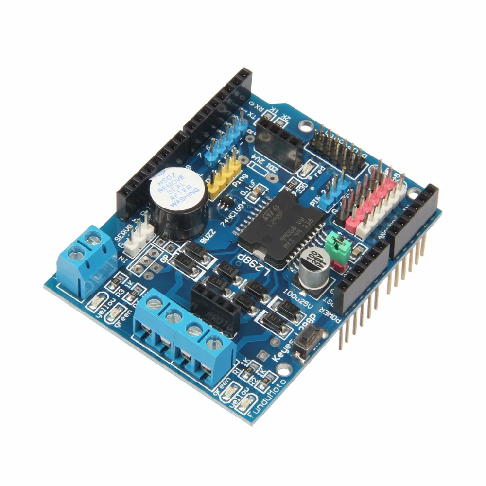 L298P щит R3 DC Двигатели модуль 2A H-мост 2-способ для Arduino UNO 2560nw