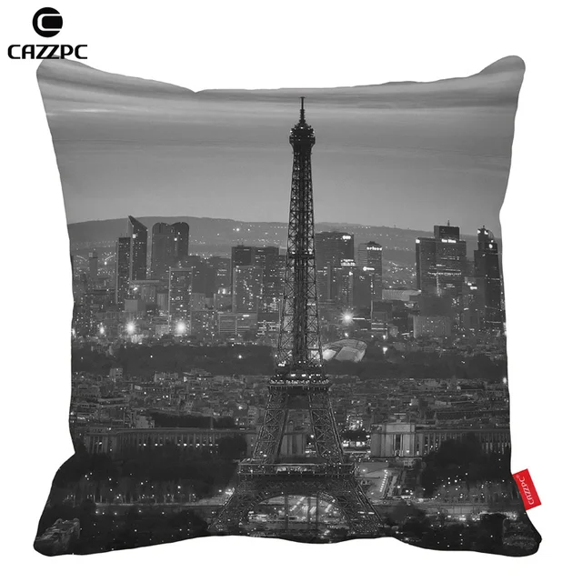 Винтаж париж эйфелева башня вид печать автомобиля декоративные бросок наволочки чехол диван кресло домашнего декора
