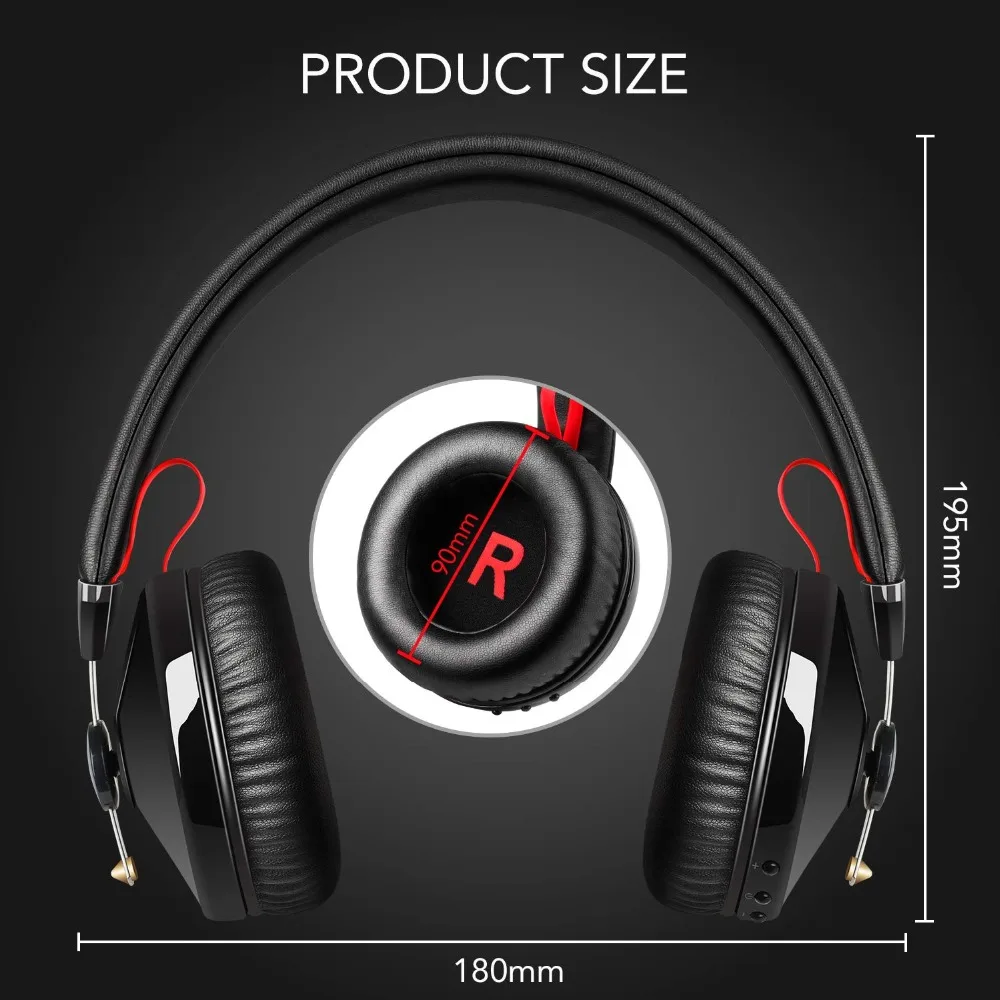 OneAudio Накладные наушники Bluetooth Apt X Низкая задержка 40 мм драйвер гарнитура с