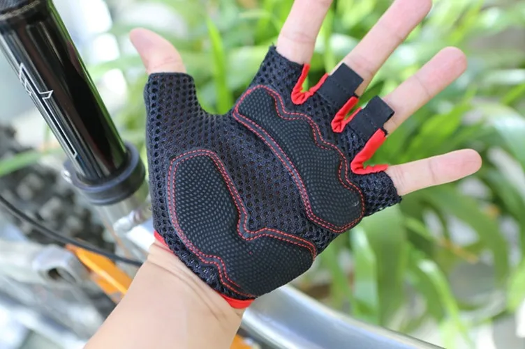 Дышащие велосипедные перчатки с полупальцами, противоударные гелевые накладки для горного велосипеда, шоссейного велосипеда, короткие перчатки для мужчин и женщин, спортивные
