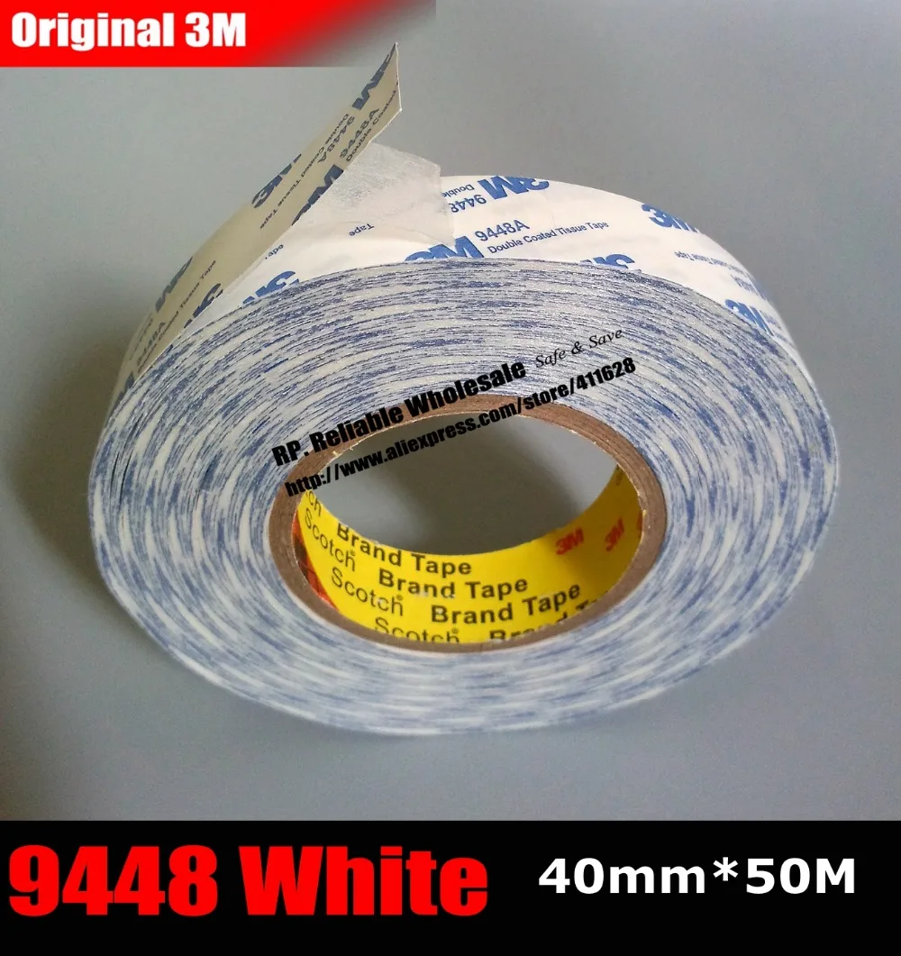 

(40mm*50M*0.15mm) 4cm wide, 3M9448 High Temperature Withstand Double Sided Tape for Home Appliance Control Panel Board Case