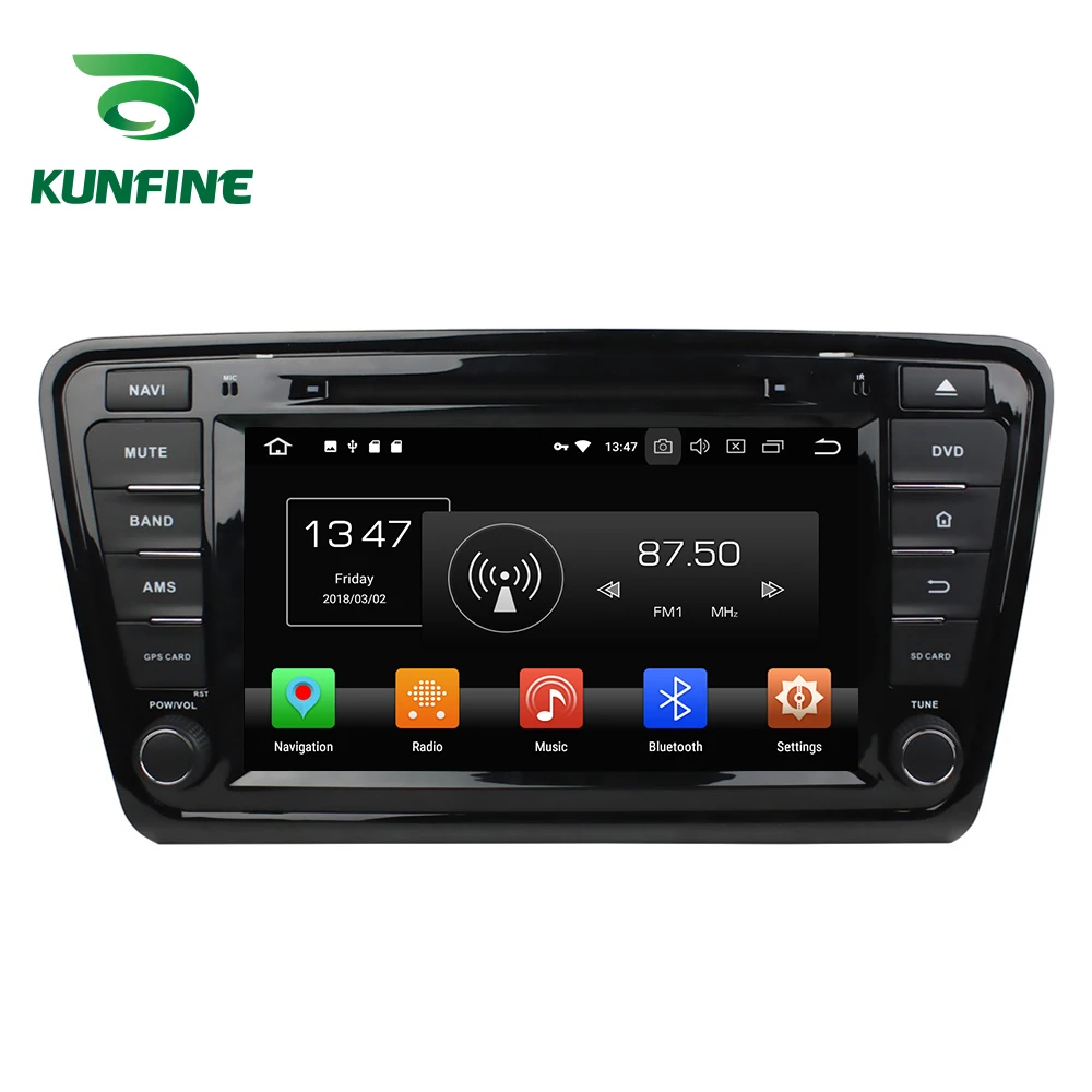 

KUNFINE Quad Core 2GB RAM Android 8.1 Car DVD GPS Navigation Multimedia Player Car Stereo For SKODA OCTAVIA 14-16 Radio headunit