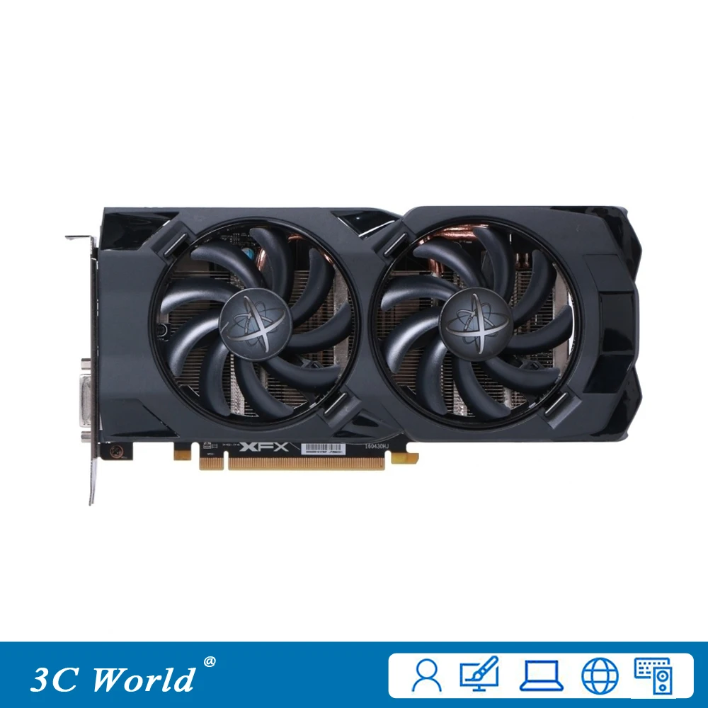 XFX видеокарты RX470 4 ГБ GDDR5 256bit PCI-E 3,0 HDMI DisplayPort DVI-D 2048SPs настольные игровые графические карты