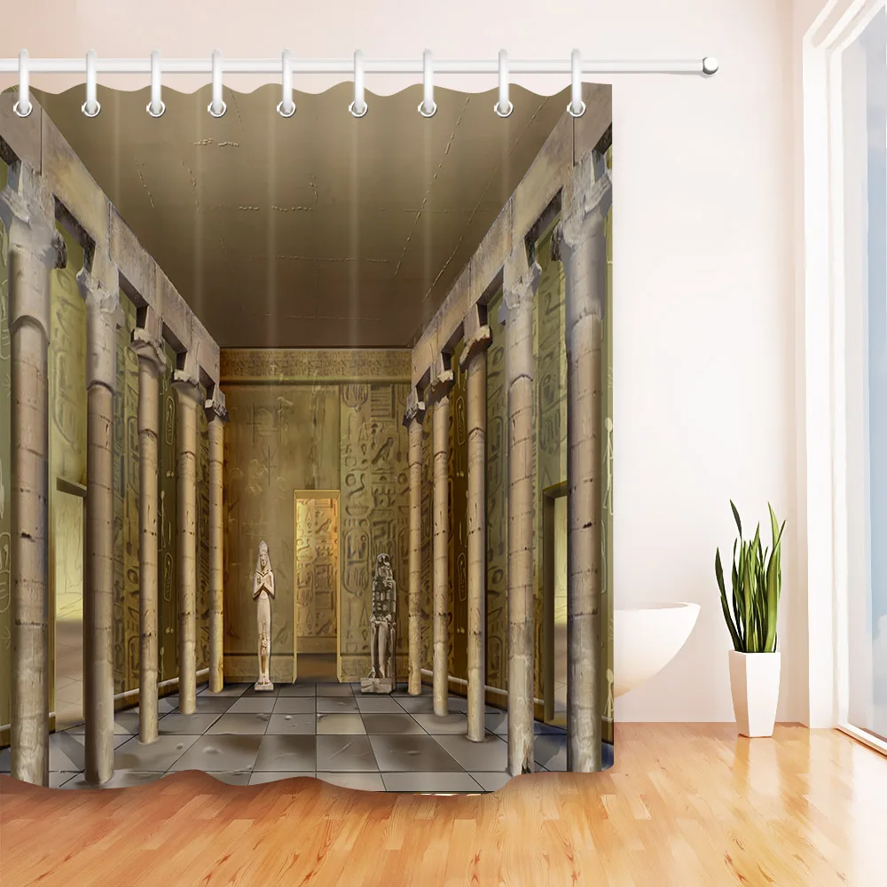 Shower Curtains Ancient Egyptian Shower Curtain Set Bathroom Curtains Polyester Bath Accessories Home Garden Gefradis Fr
