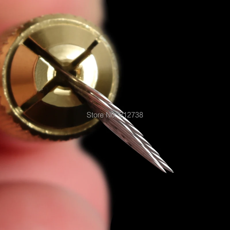 

New 15Pins 2 row Double Needles Blade For Permanent Eeybrow tattoo needle tips Manual Beauty Makeup microblading blades