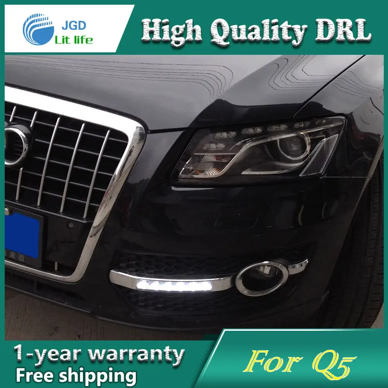 Высокое качество дневные ходовые огни светильник тумана светильник высокое качество светодиодный DRL чехол для Audi Q5 2010-2013 противотуманной фары 12V 6000K 2 шт./компл