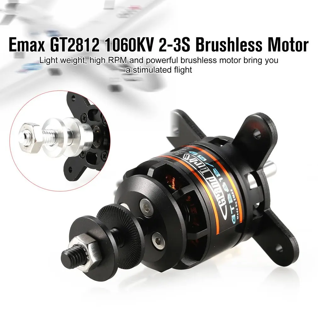

Emax GT2812 1060KV 2-3S Lightweight Power Brushless Motor for RC Fixed Wing Airplane Drone Quadcopter Spare Parts