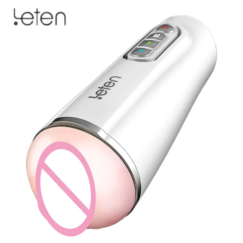 Leten 4D Vagina Sex Toys for Men Real font b Pussy b font Electric Gasbag Male
