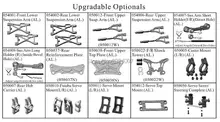 rc car upgradable aluminum spare parts for hsp 1/5 gas powered 4wd off road rtr truck 94050 (15 items)
