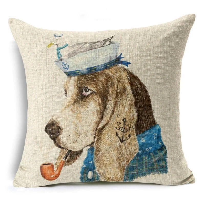 غطاء الوسادة s جميل بلدغ الكتان القطن مزيج غطاء وسادة المنزل كنبة مكتب مربع كيس وسادة الزخرفية غطاء الوسادة s