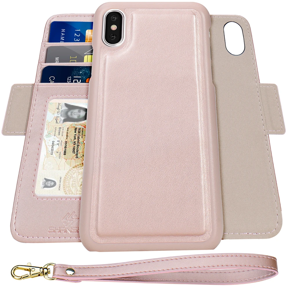 Buy Wallet Case For iPhone Xs PU Leather Detachable