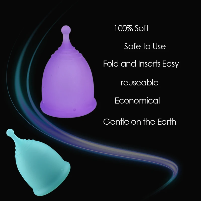 50pcs Feminine hygiene period cup Menstrual cup collector menstruation cup  copa menstrual de silicona medica soft vaginal cups