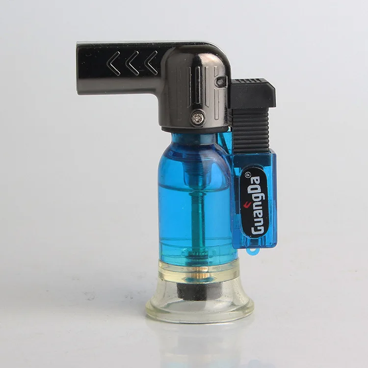 Креативная локоть ветрозащитная Зажигалка металлическая газовая зажигалка бутан пистолет-распылитель сварочный фонарь Зажигалка голубое пламя