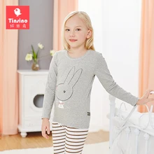 

Tinsino Girls Autumn Pajamas Kids Girl Spring Cartoon Pajama Sets Children Stripe Sleepwear Girl's Home Clothes Winter Underwear