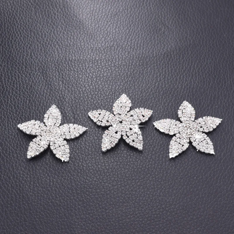 Rhinestone flower patches (4)