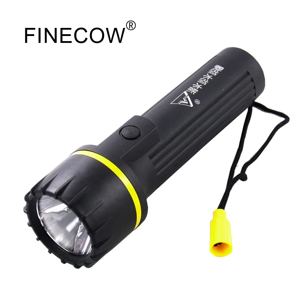

LED energy saving waterproof home searchlight 2 section 1 battery outdoor camping night fishing shockproof flashlight