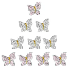 День Святого Валентина Розовый Белый Кристалл Бабочка оснастки бусины в форме сердца оснастки 18 мм браслет ювелирные изделия серьги для женщин