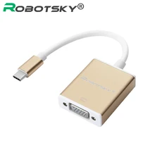 USB3.1 Type C Male to VGA Female Adapter USB Type-C Transfer to VGA Cable HD 1080P for Macbook Chromebook Pixel Lumia 950XL