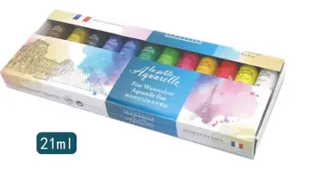 

12 color Solid Watercolor cake Paint artist Pigment Set Student adult Art draw compatible for sennelia fine watercolor tube 21ML