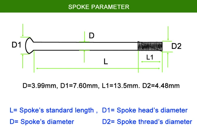 Motorcycle Spokes 10 Pieces A Lot 8G Diameter 4.0mm Straight Pull 304 Stainless Steel Material Spokes And Spoke Nipples