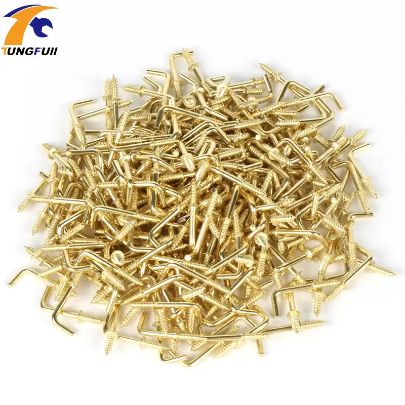 Screw Hooks 20 9mm Yellow Light Right Angles L Hooks 7 Shap Hook